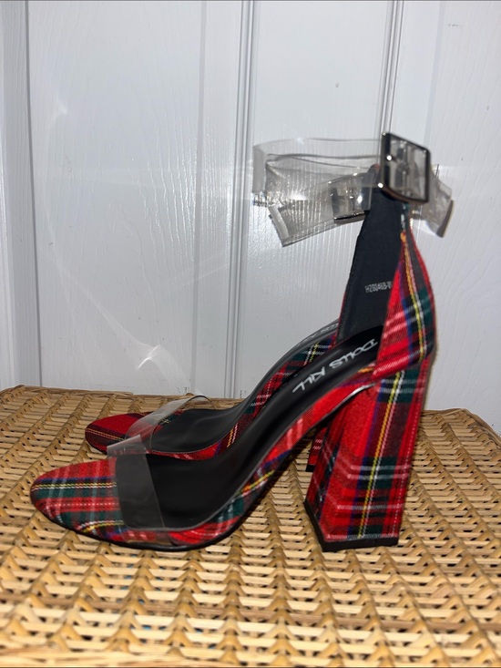 Dolls Kill Shoes - DOLLS KILL Plaid chunky heels